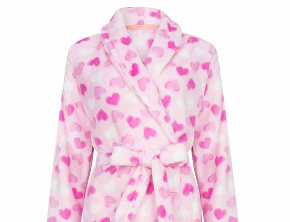 Hartjes badjas Valentijn dames