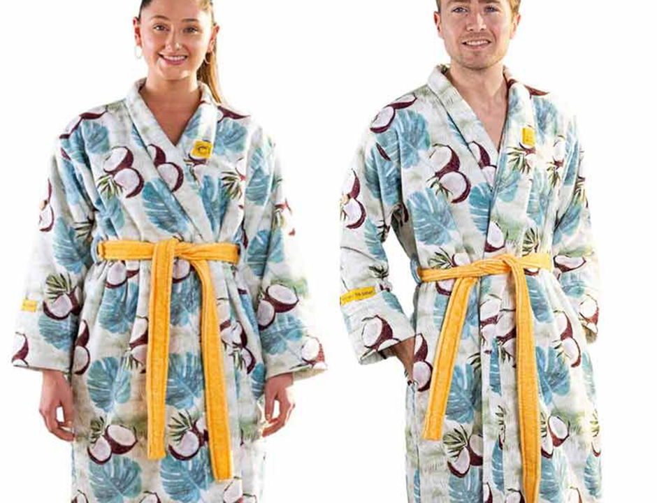 Unisex badjas kokosnoot - crazy comfort