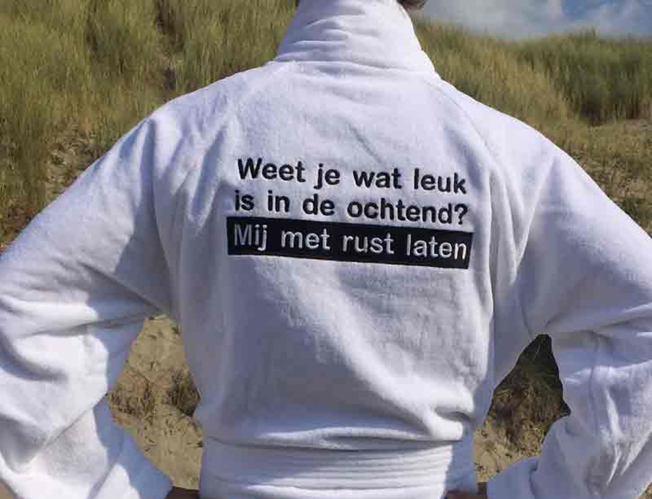 Ochtendhumeur badjas wit velours