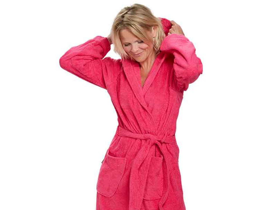 Ontspannen in de warmte sauna badjas