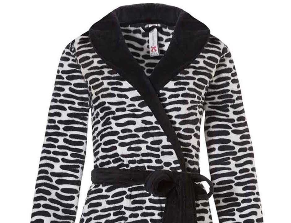 Pastunette rebelle badjas zwart wit