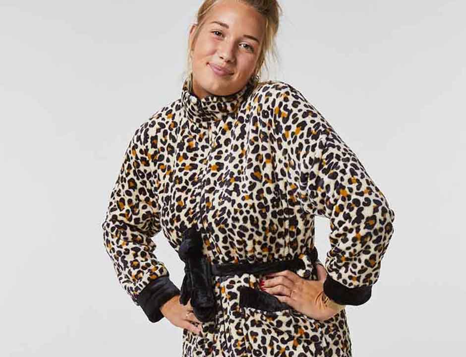 Rits badjas panterprint