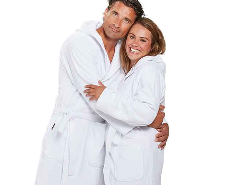 Sauna badjas wit