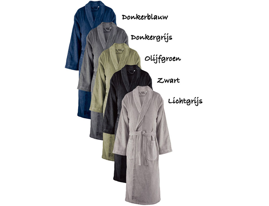 Sauna badjas velours katoen – unisex – 5 kleuren