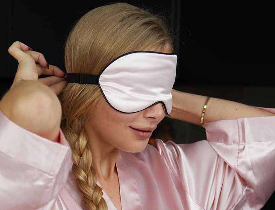 Slaapmasker lichtroze