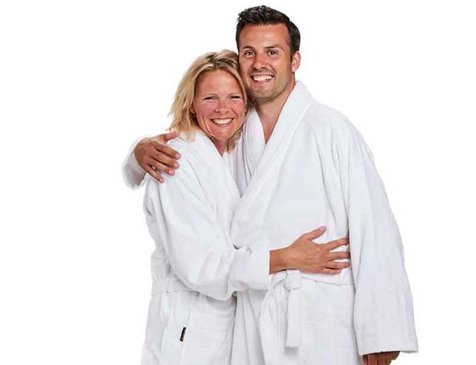 Velours witte badjas kopen